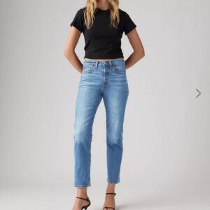 Levi's Blue Straight Leg Jeans High-Rise Relaxed Fit